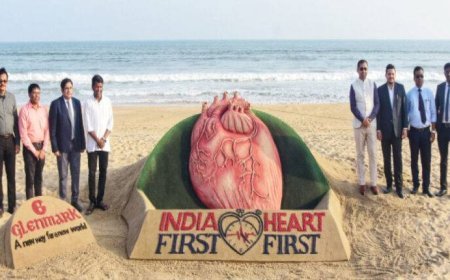 ସୁଦର୍ଶନ ପଟ୍ଟନାୟକଙ୍କ ବାଲୁକା କଳା : ବିଶ୍ବ ହୃଦୟ ଦିବସ